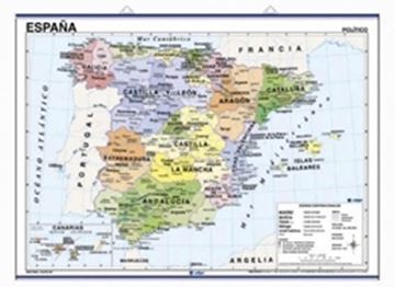 Imagem de MAPA DE ESPANA (FISICO/POLITICO)