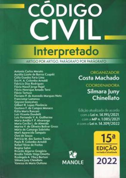 Picture of CODIGO CIVIL INTERPRETADO  ARTIGO POR ARTIGO, PARAGRAFO POR PARAGRAFO - 15ªED