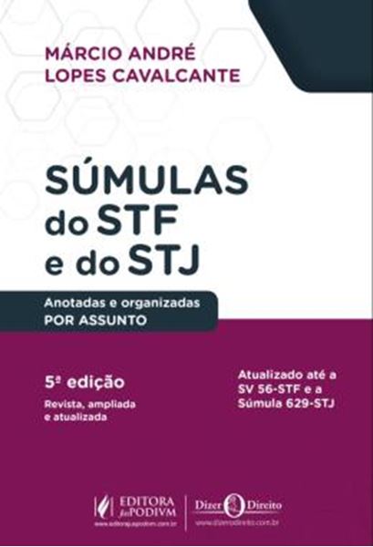 Picture of SUMULAS DO STF E DO STJ - ANOTADAS E ORGANIZADAS POR ASSUNTO
