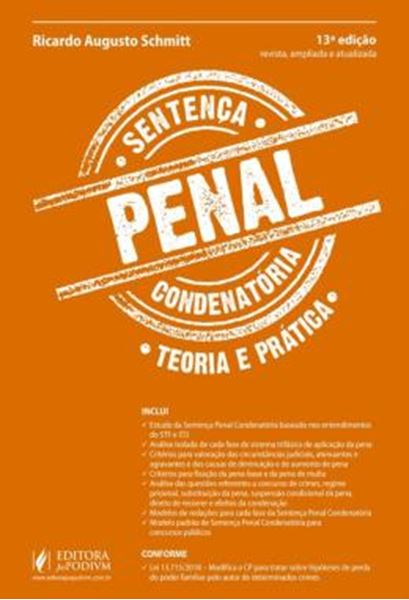 Picture of SENTENCA PENAL CONDENATORIA - TEORIA E PRATICA - 13ª ED