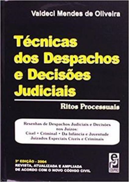 Picture of TECNICAS DOS DESPACHOS E DECISOES JUDICIAIS