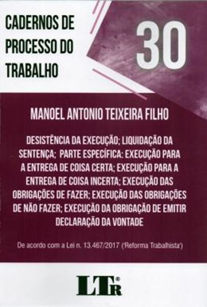Picture of CADERNOS DE PROCESSO DO TRABALHO Nº 30
