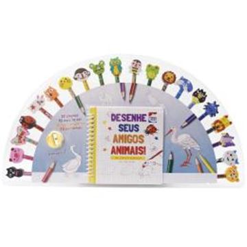 Imagem de UM LIVRO-KIT DIVERTIDO! DESENHE SEUS AMIGOS ANIMAIS