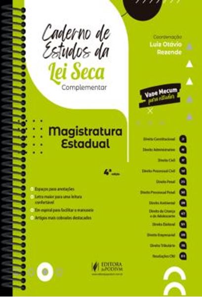 Picture of CADERNO DE ESTUDOS DA LEI SECA COMPLEMENTAR - MAGISTRATURA ESTADUAL - 4ª ED