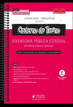 Imagem de CADERNO DE TREINO - DEFENSORIA PUBLICA ESTADUAL - EDITAL SISTEMATIZADO COM QUESTOES E JURISPRUDENCIA - 5ª ED