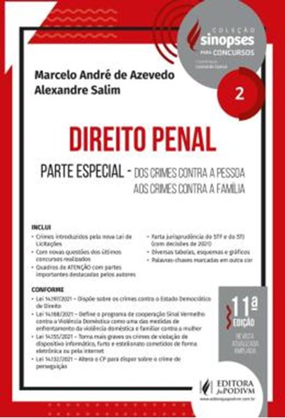 Picture of SINOPSES PARA CONCURSOS - DIREITO PENAL - PARTE ESPECIAL - VOLUME 2