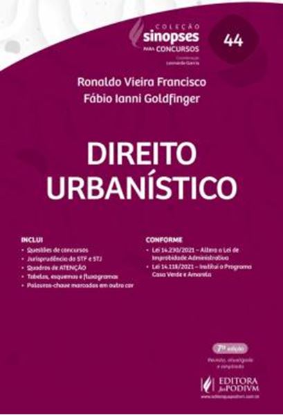 Picture of SINOPSES PARA CONCURSOS - DIREITO URBANISTICO - VOLUME 44