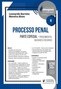 Imagem de SINOPSES PARA CONCURSOS - PROCESSO PENAL - PARTE ESPECIAL - VOLUME 8