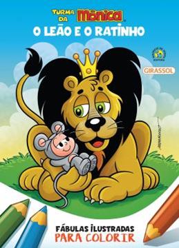 Imagem de TURMA DA MONICA - FABULAS ILUSTRADAS PARA COLORIR - O LEAO E O RATINHO