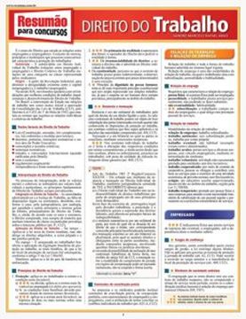 Imagem de RESUMAO PARA CONCURSOS - DIREITO DO TRABALHO