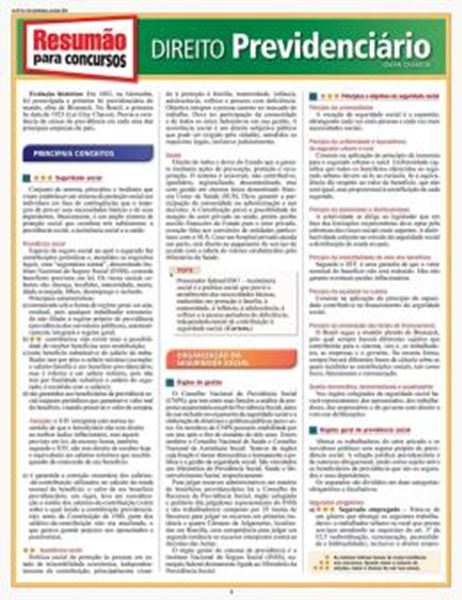 Picture of RESUMAO PARA CONCURSOS - DIREITO PREVIDENCIARIO