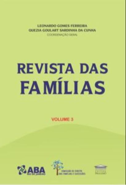 Picture of REVISTA DAS FAMILIAS COMISSAO DE DIREITO DAS FAMILIAS E SUCESSOES DA ABA-RJ - VOLUME 3