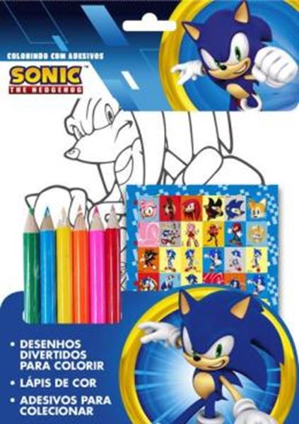 Picture of SONIC COLORINDO COM ADESIVOS