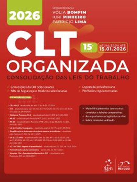 Picture of CLT ORGANIZADA - CONSOLIDACAO DAS LEIS DO TRABALHO - 15ª ED 2026