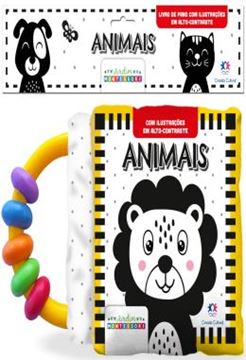 Imagem de ANIMAIS - LIVRO DE ALTO CONTRASTE COM CHOCALHO - COLECAO MONTESSORI
